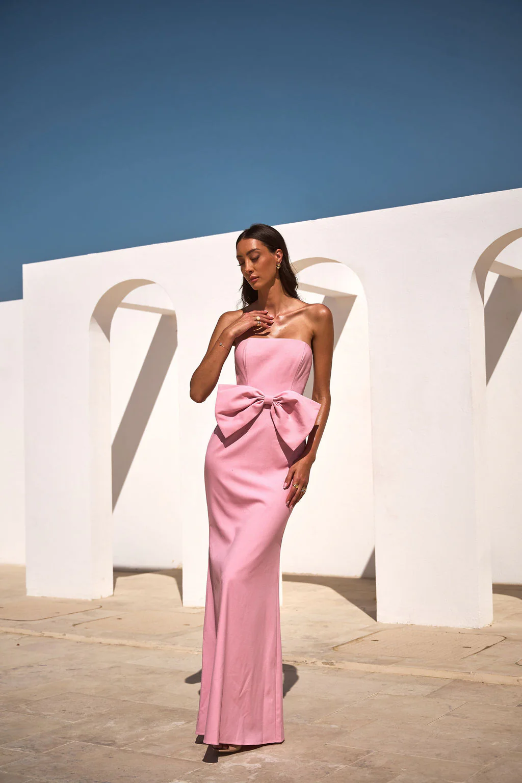 BELLE BOW DRESS PINK - Image 5