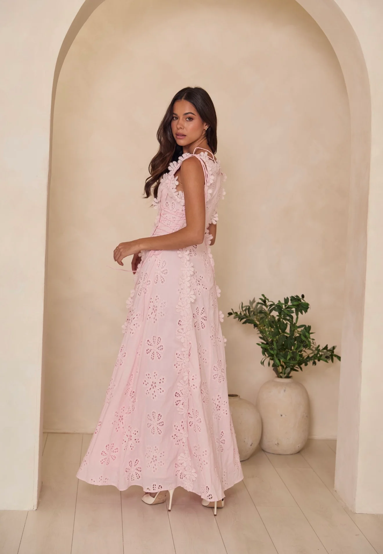 THE RIVIERIA MAXI DRESS PINK - Image 5